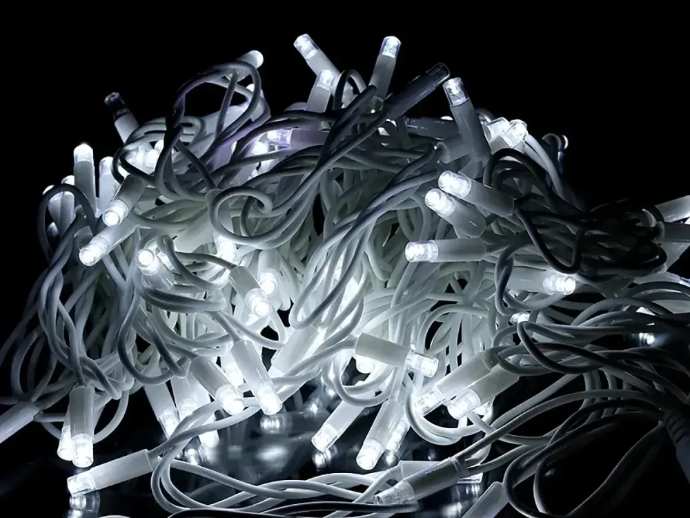 Гирлянда уличная 3,3мм белый провод 10м мерцающая лампа 100LED (белый) L Lux LINE-3.3-100-W-1 Одесса - изображение 5