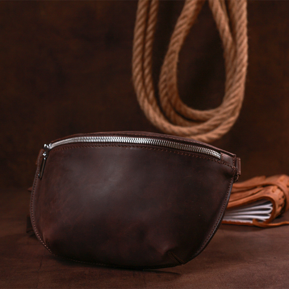 Матова жіноча бананка Shvigel 16395 Коричневий Київ - фото 3