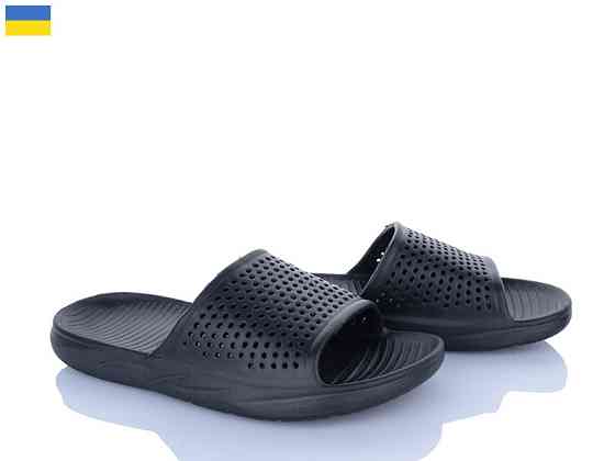 Чоловічі шльопанці чорні з дірочками для вентиляції зручні тримають форму перфорований верх Новинка 45/46 Одеса