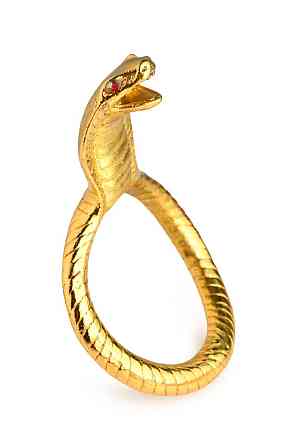 Ерекційне кільце з головою кобри Master Series: Cobra King Golden Cock Ring Sex Aura Київ
