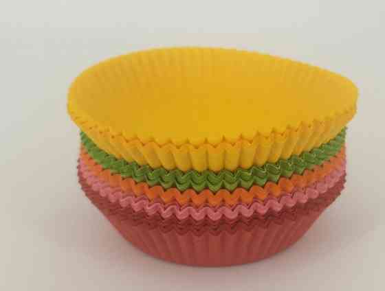 Тартолетка для кексів "Кругла мікс"D71 H22 (100шт)/9/ (1 уп.) Харків