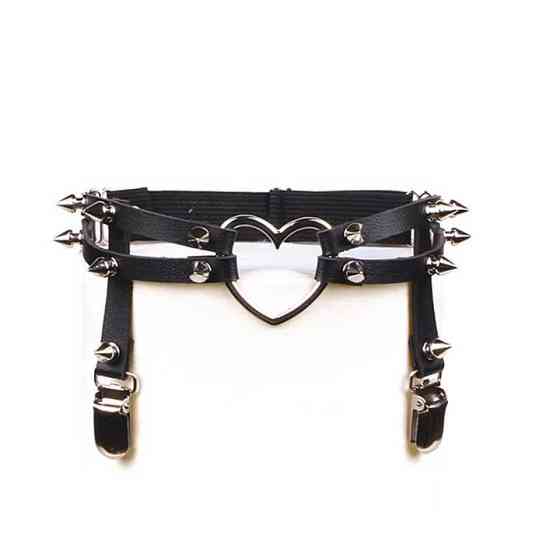 Гартер на 2 ноги с подвязками для чулок, шипами и сердечком 2 шт Винница