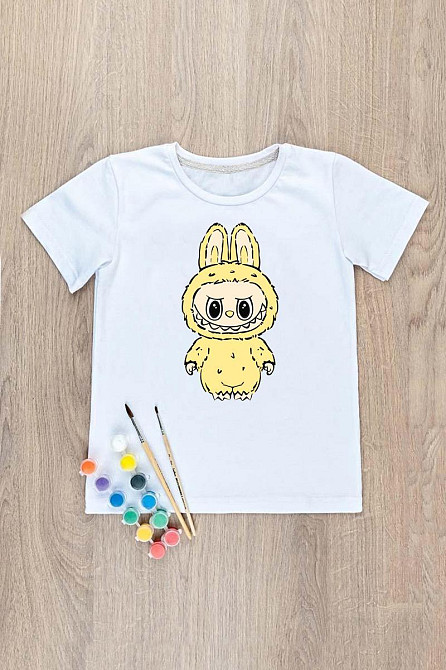 Футболка-розмальовка дитяча Лабубу  134 Київ - фото 1