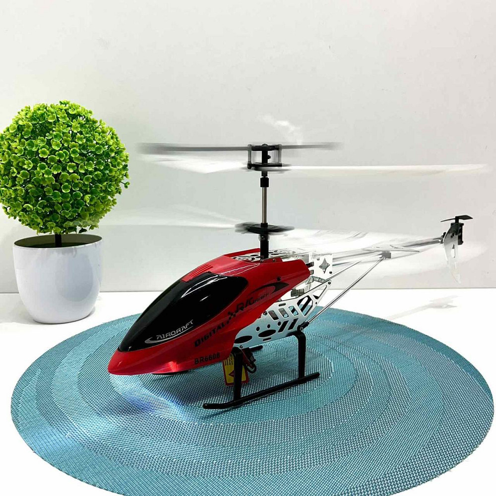 Вертоліт на радіокеруванні з гіроскопом підсвічування пульт Червоний (BR6608) Чернигов - изображение 1