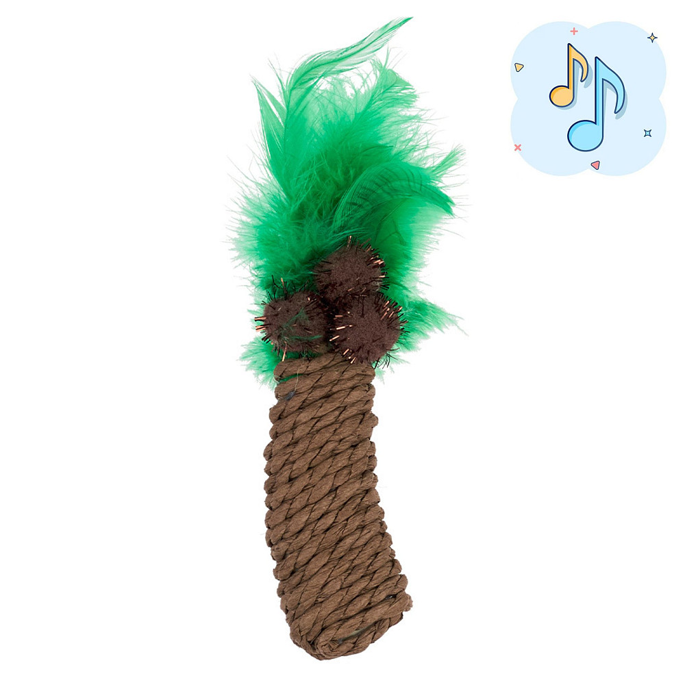 Игрушка AnimAll Fun Пальма с перьями для кошек, 19 см Киев - изображение 1