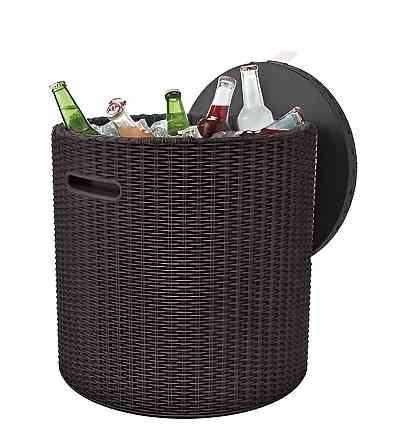 Стіл-скриня садова пластикова KETER COOL STOOL, коричнева Київ