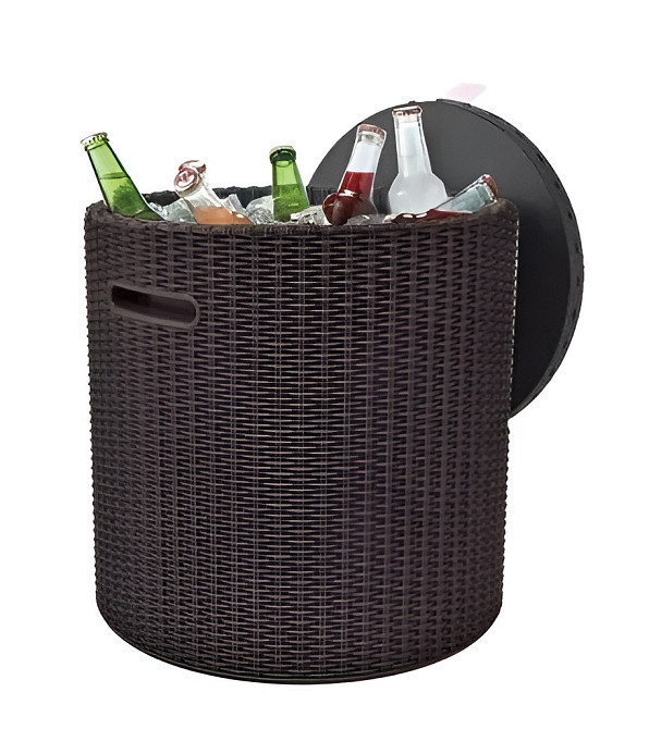 Стіл-скриня садова пластикова KETER COOL STOOL, коричнева Київ - фото 3