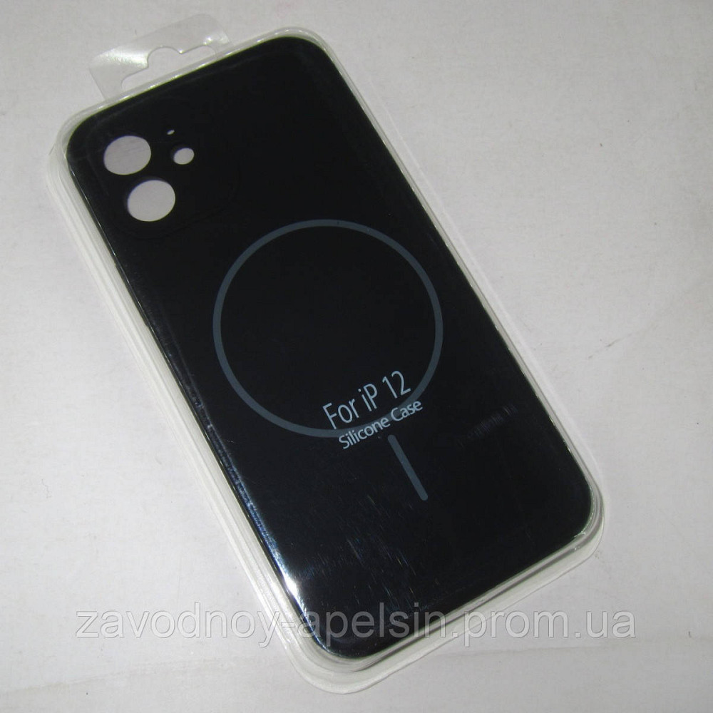 IPhone 12 12pro Чохол Silicone Case + MagSafe (black) Одеса - фото 2