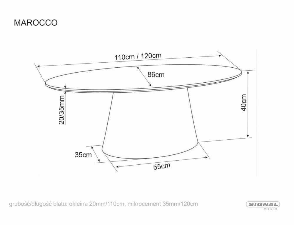 Журнальний столик MAROCCO горіх 110*60 Днепр - изображение 4