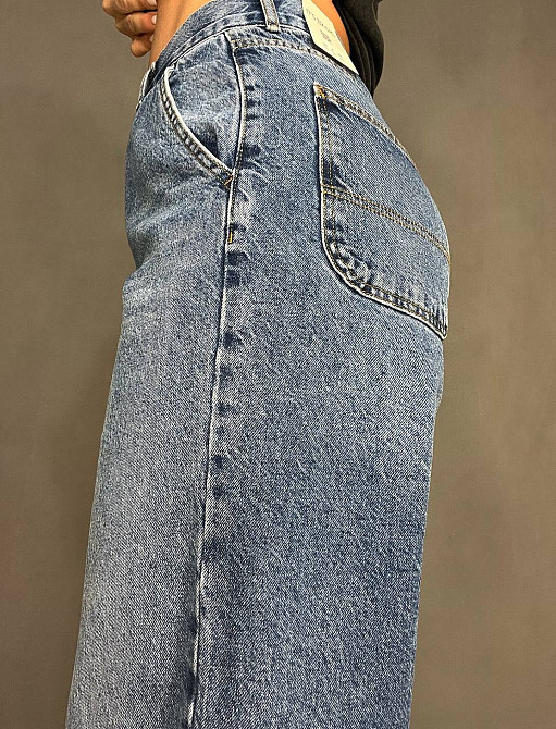 Джинси жіночі Its Basic 3097 SKATER jeans вільний крій банани широкі висока посадка косі кишені світло- сині, світло-синій, 36, 36, 75 см, 108 см Київ - фото 10