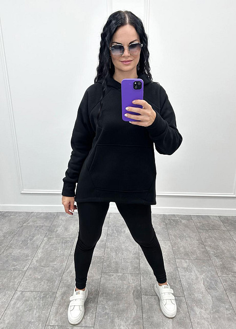 Худі вільного крою з капюшоном "Sky" оптом | Норма | Розпродаж моделі Чорний, 42-44 Київ - фото 3