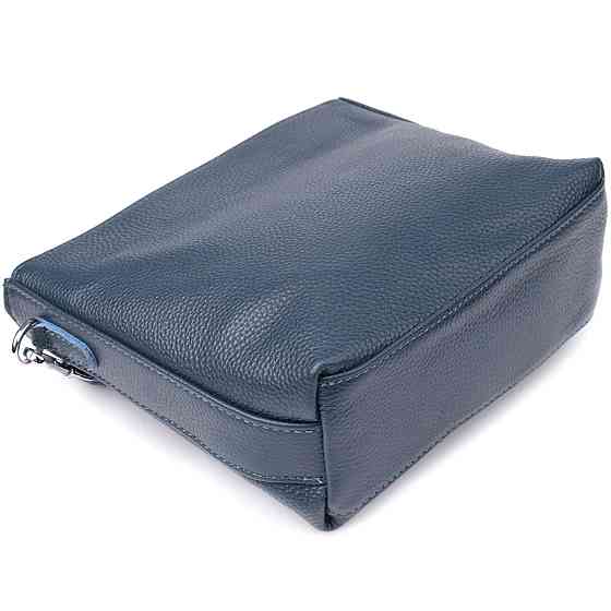 Повсякденна сумка жіноча на плече з натуральної шкіри Vintage 22911 Блакитний Київ