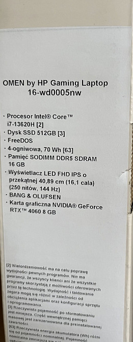 Ігровий Ноутбук HP Omen 16 i7- 13620H/16/512Gb. RTX Київ - фото 7