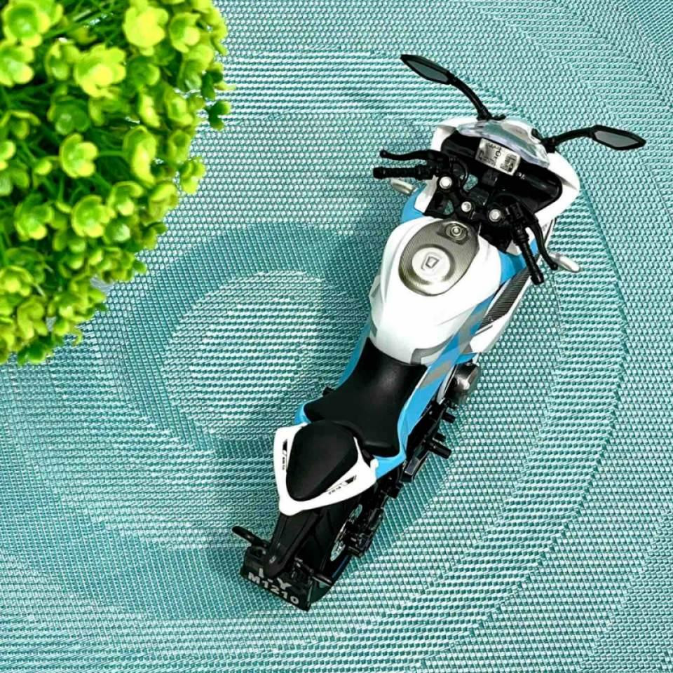 Мотоцикл металопластиковий звуки підсвічування гумові шини рухомі елементи 1:12 Білий (BG 36-480) Чернігів - фото 5