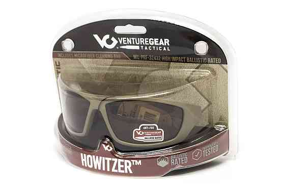 Захисні окуляри Venture Gear Tactical Howitzer Black (forest gray) Anti-Fog, чорно-зелені в чорній оправі Запоріжжя