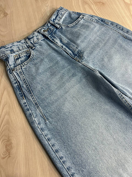 Джинсы женские Its Basic 2499-3-4 Wide Leg jeans с высокой талией широкие ровные от бедра с выточками на бедрах голубые, голубой, 36, 36, 70 см, 98 см Киев - изображение 14