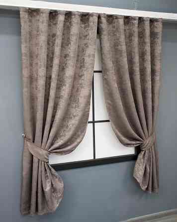 Комплект коротких штор VR-Textil Жакард Sultan YL № 1669ш Какао 130х170 см 2 шт (35-0298) Київ