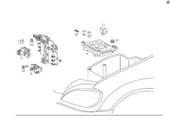 Mercedes-Benz  A1635450305 Блок запобіжників ML W163 Одеса