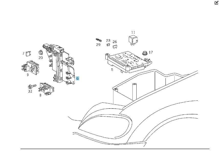 Mercedes-Benz  A1635450305 Блок запобіжників ML W163 Одеса - фото 2
