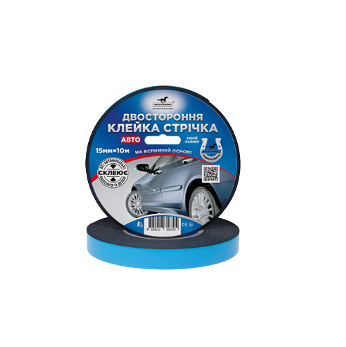 Стрічка двостороння спінена 19мм*5м Standart Мустанг Житомир - фото 2