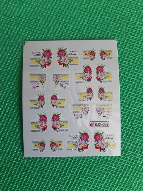 Водные наклейки на ногти - размер стикера 6*5см, инструкция по применению есть в описании товара Киев - изображение 1