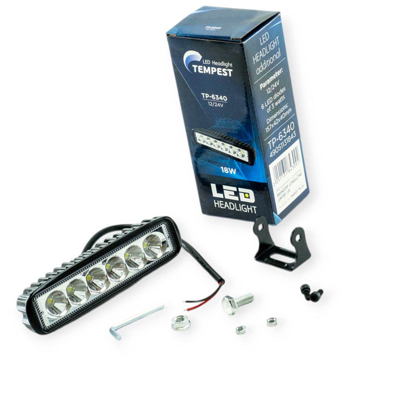 Фара LED прямокутна 157х42х40 (ДВШ) 18W додаткова Мукачево - фото 1