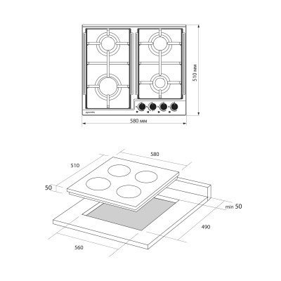 Варочна поверхня Pyramida PFX 604 IX H Вінниця - фото 5
