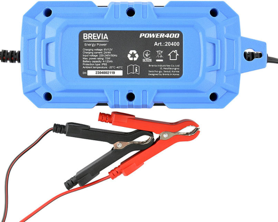 Мощное зарядное устройство для АКБ Brevia Power 400 : 6V/12V, 4A (20400EP) Киев