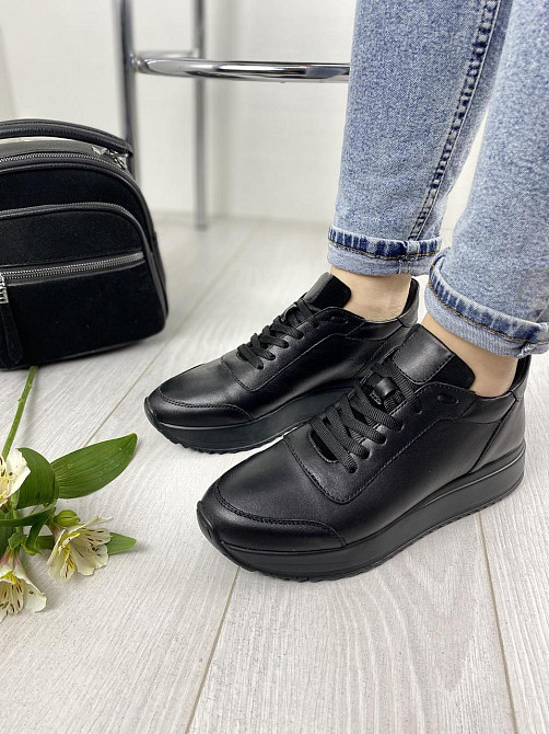 EMELI Кросівки жіночі EMELI 915/7 чорні (весна-осінь, шкіра натуральна) (2737) Коломия - фото 2