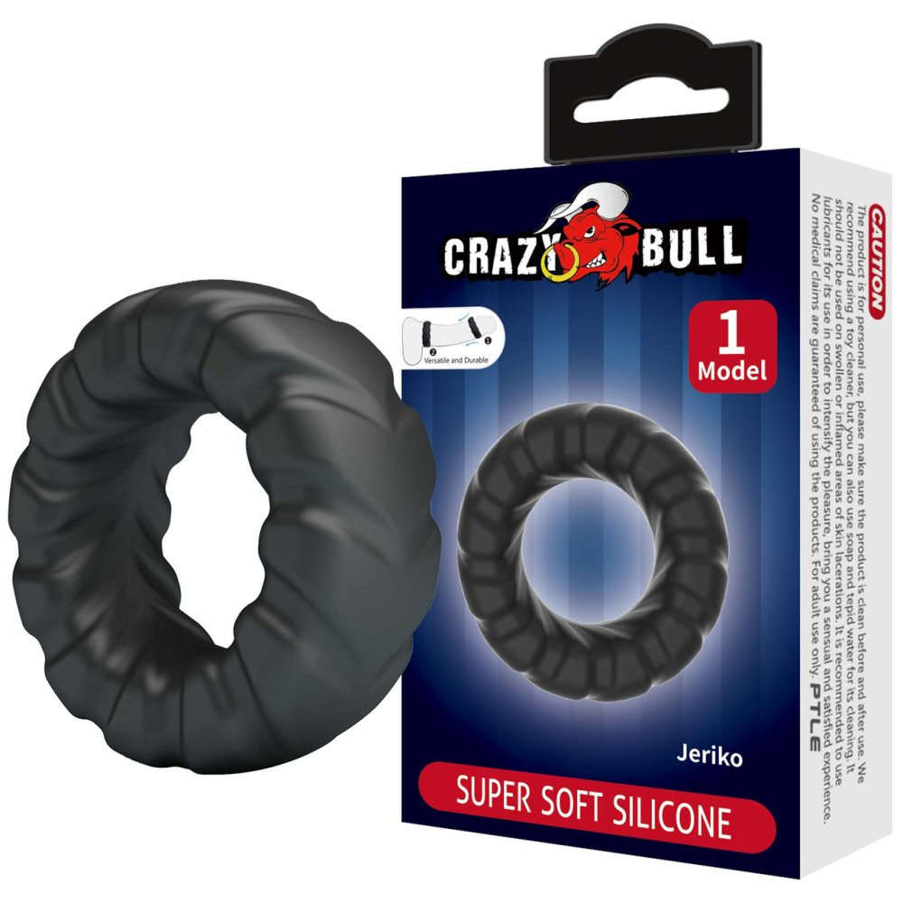 Ерекційне кільце Crazy Bull №1 - JERIKO super soft silicone, BI-210359 Sex Aura Київ - фото 1
