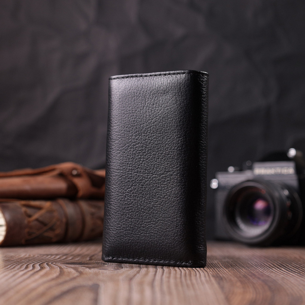 Містка ключниця з натуральної шкіри Чорний (ST Leather) Київ - фото 3
