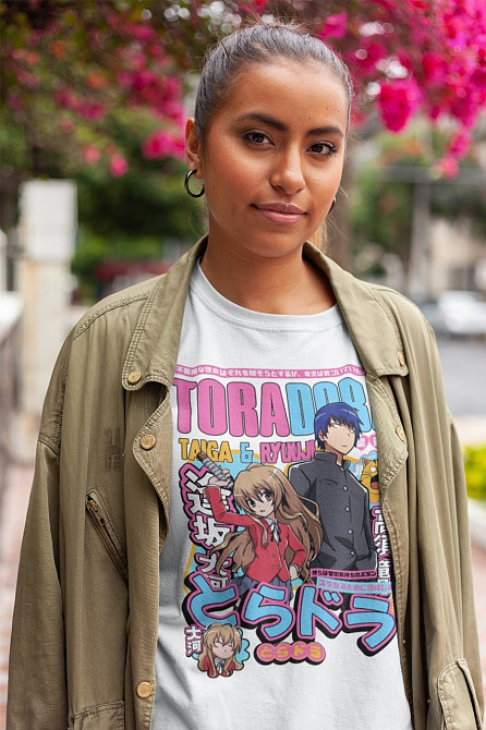 Футболка для хлопчика з аніме принтом Торадора Аніме Таіга Рйууджі оверсайз (зріст від 165 до 180) Чорний AnimeJ0143m Дніпро - фото 3