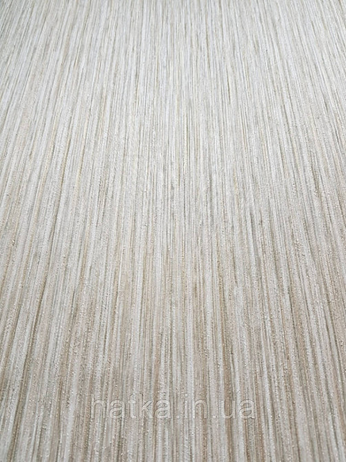 Шпалери вінілові на флізеліні Zambaiti ABITAT італія 0.53х10 смуги під бежевий зелений із золотом Київ - фото 2