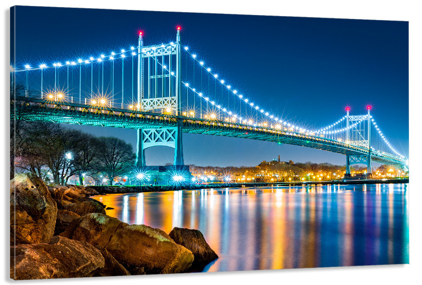 Картина полотно у вітальню / спальню  Міст в ночі    MLP_375 ( 60х30см ) 80х160см Київ - фото 1