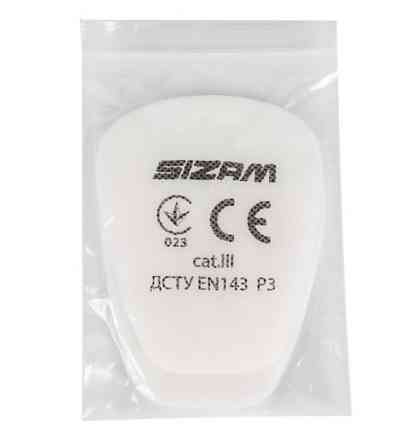 Комплект передфільтрів для респіратора напівмаски Sizam Profiltr 6033 P3 арт. 35027 Рівне