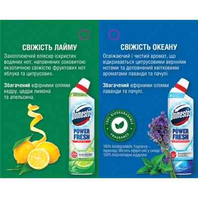 Засіб для чищення унітазу Domestos Aroma Power Свіжість океану 700 мл (8720182273406) Вінниця