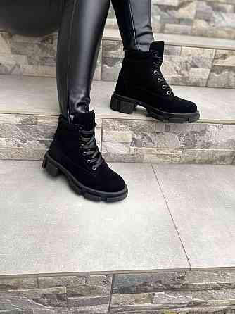 Черевики жіночі ARLEN чорні замша натуральна высота 13 см (БК-16 /1438) (4203) Коломыя