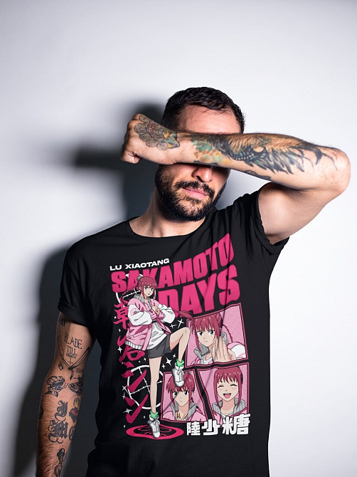 Футболка чоловіча з аніме принтом Аніме Вінтаге Спекіал Манга оверсайз (S/M/L) Чорний AnimeJ0518 Дніпро - фото 11