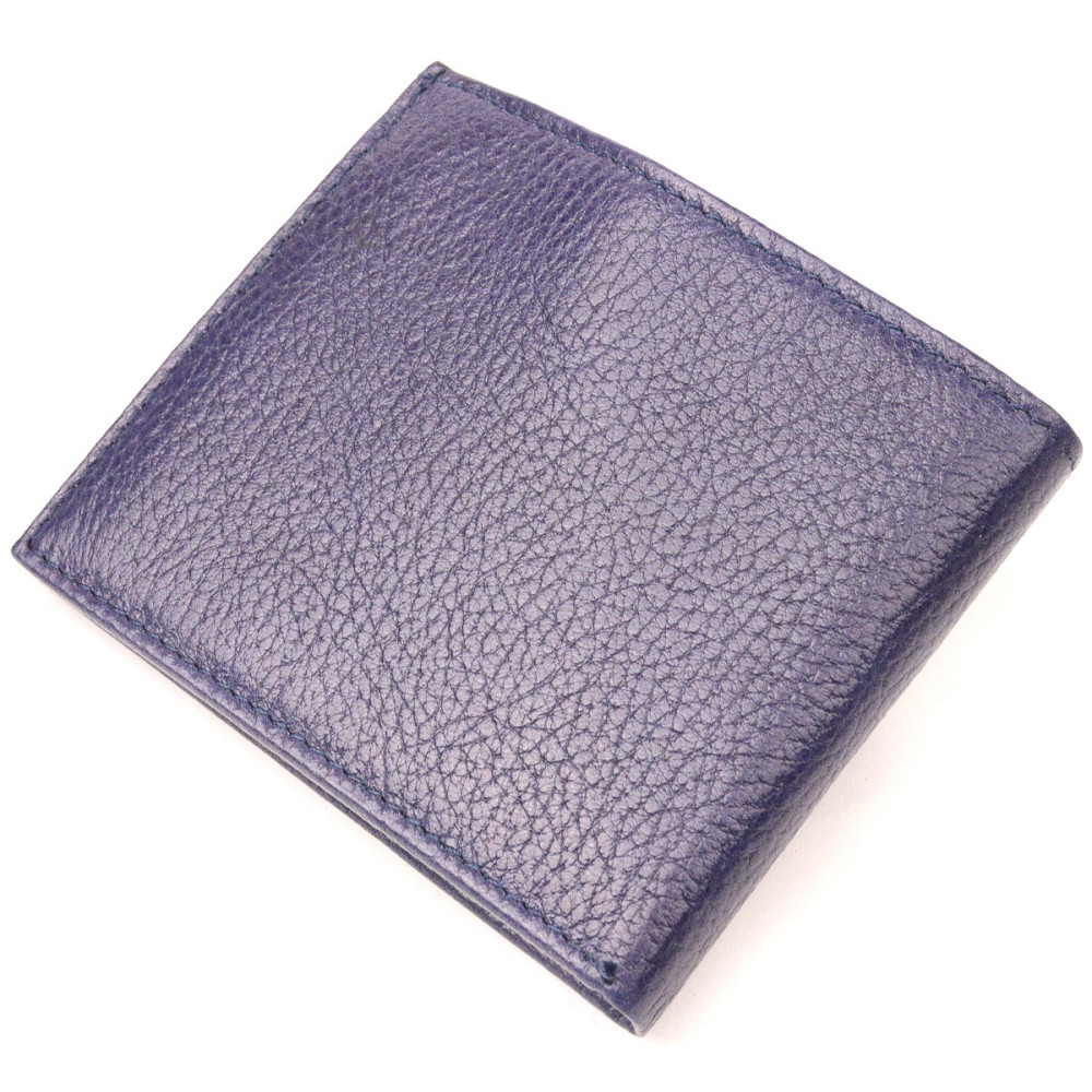 Отличный мужской зажим из зернистой кожи KARYA 21053 Синий Киев - изображение 2