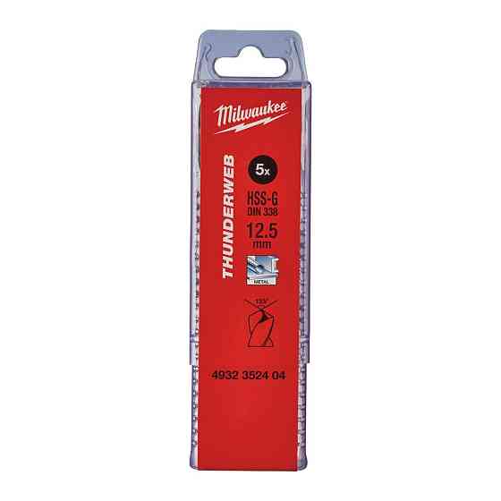 Свердло по металу THUNDERWEB HSS-G MILWAUKEE DIN338, діаметр 12,5x151 мм, (5шт) Одеса