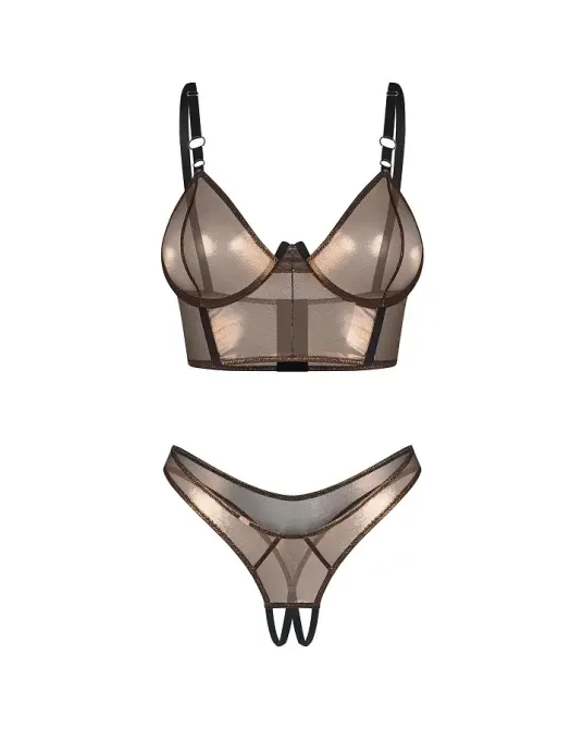 Комплект Obsessive Soranna top & crotchless thong 2XL/3XL Львів - фото 4