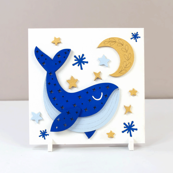 Набор картина 3D «Кит» МДФ грунтовано 18х18см ROSA TALENT Киев