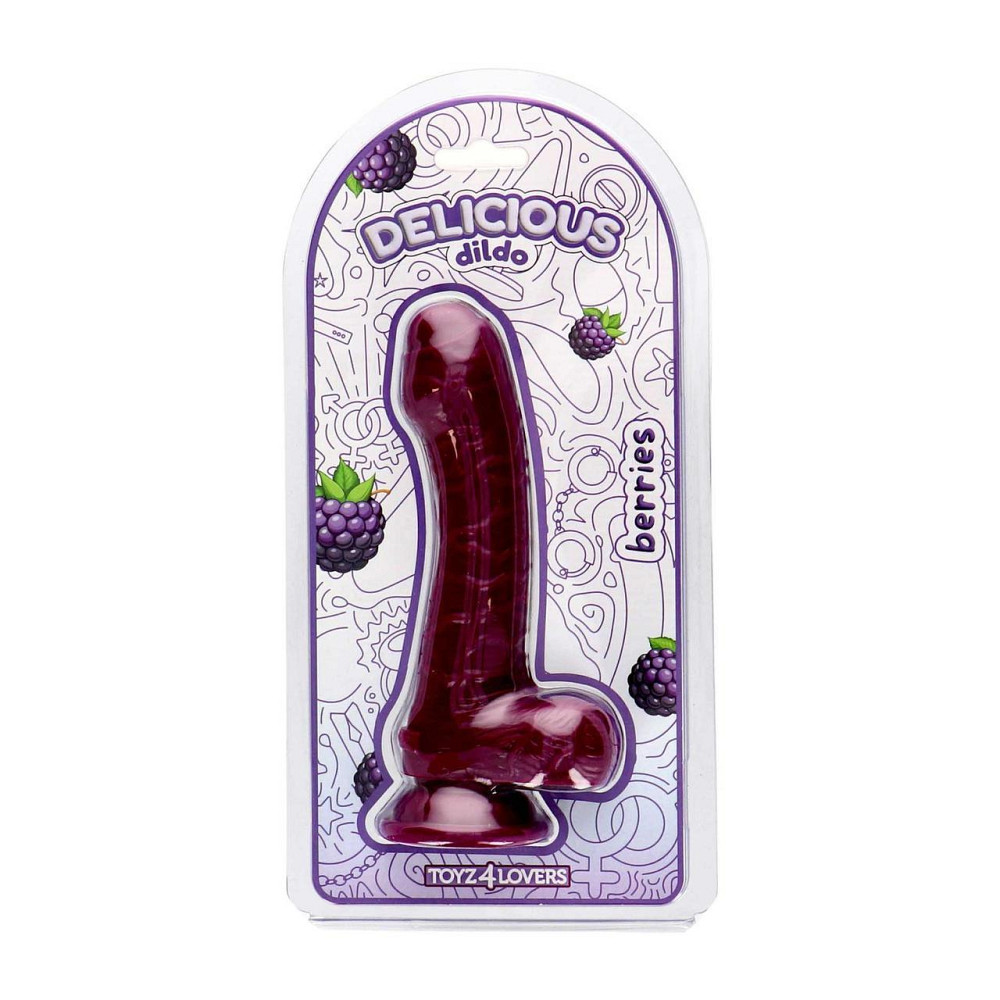 Фалоімітатор з ароматом ожини - Toyz4lovers Delicious Dildo Berries, 18,5 см Sex Aura Київ - фото 2