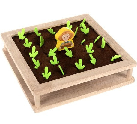 Детский Деревянный развивающий пазл - ферма 2в1 с мячами и овощами Kruzzel (22755) Нововолынск - изображение 2