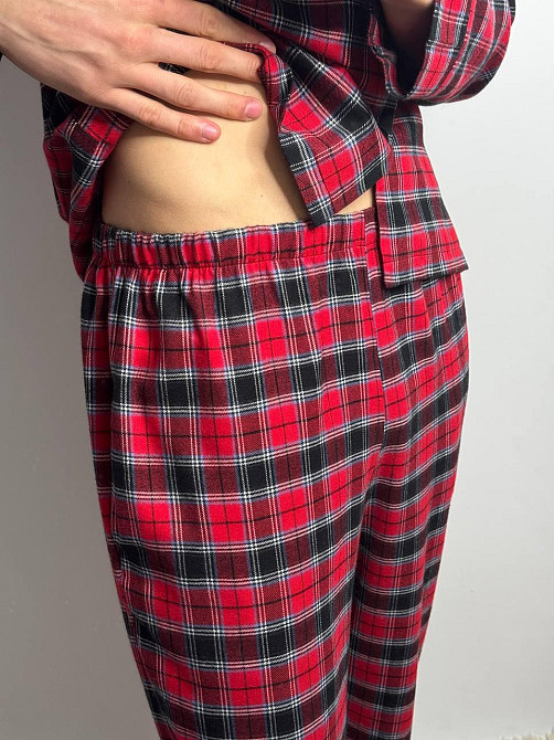 Чоловіча котонова піжама у клітинку Харків - фото 4