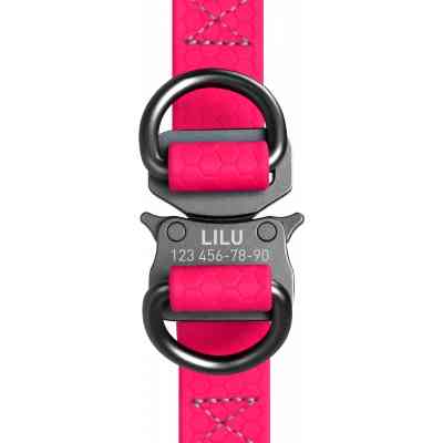 Шлея для собак WAUDOG Waterproof металічна пряжка-фастекс Ш 15 мм Д 40-55 см рожева (27647) Вінниця