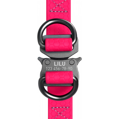 Шлея для собак WAUDOG Waterproof металічна пряжка-фастекс Ш 15 мм Д 40-55 см рожева (27647) Вінниця - фото 2