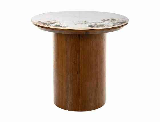 Журнальний столик RONDO білий PANDORO/горіх д.45*50 Днепр