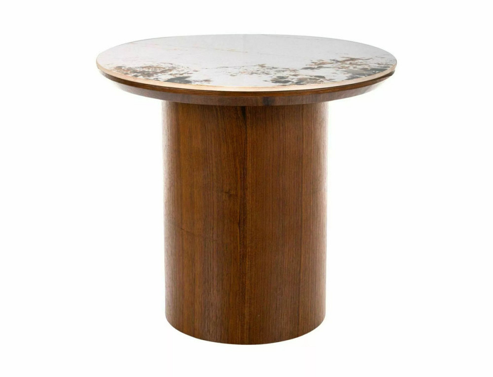 Журнальний столик RONDO білий PANDORO/горіх д.45*50 Днепр - изображение 1