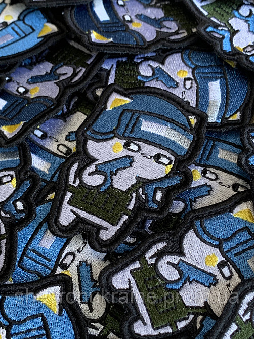 Шеврон СУПЕР КОТИК (Форма контурная. На липучке) Размер 8x6см Киев - изображение 3